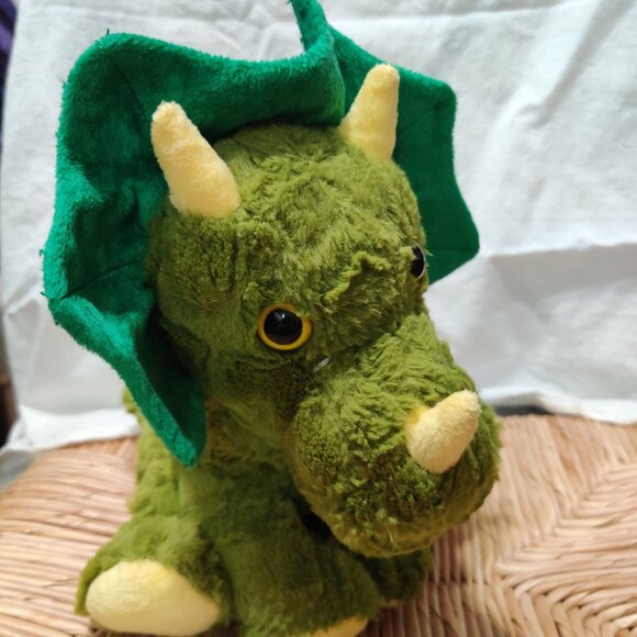 Goffa Green Triceratops Dinosaur Plush 8.5" Stuffed Animal Toy Cute Dino Gift - Picture 2 of 8